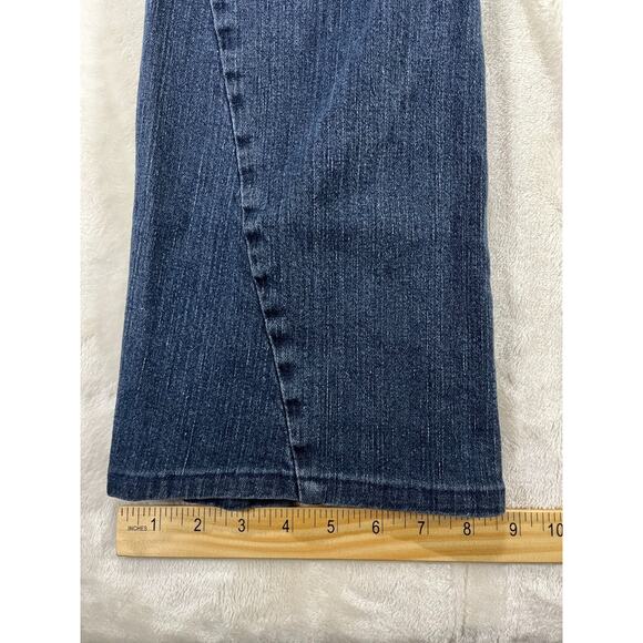 LL Cool J Womens Size 13 Blue Jeans Cross Embroidered Pockets Bootcut Stretch - Picture 5 of 9